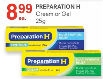 Preparation h cream or gel