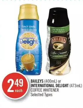 Shoppers Drug Mart Baileys or international delight coffee whitener offer
