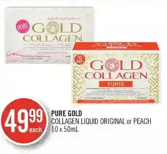 Shoppers Drug Mart Pure gold collagen liquid original or peach offer