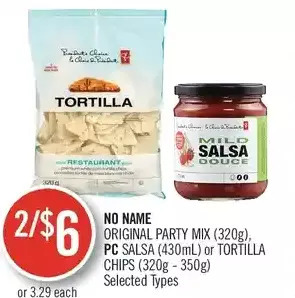 Shoppers Drug Mart No name original party mix, pc salsa or tortilla chips offer