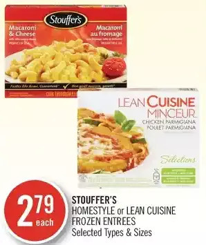 Shoppers Drug Mart Stouffer's homestyle or lean cuisine frozen entrees offer