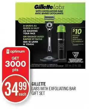 Shoppers Drug Mart Gillette labs with exfoliating bar gift set offer