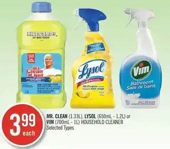 Shoppers Drug Mart Mr. clean, lysol or vim household cleaner offer