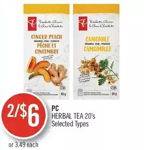 Shoppers Drug Mart Pc herbal tea offer