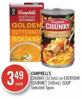 Shoppers Drug Mart Campbell's chunky or everyday gourmet soup offer
