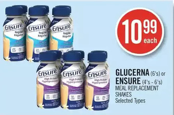 Shoppers Drug Mart Glucerna or ensure meal replacement shakes offer