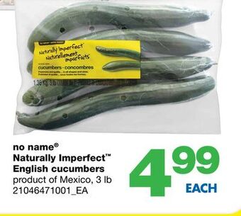 Wholesale Club No name® naturally imperfect™ english cucumbers, 3 lb offer