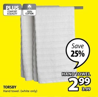JYSK Torsby hand towel offer