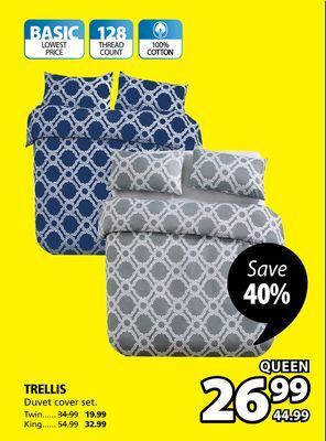 JYSK Trellis duvet cover set offer