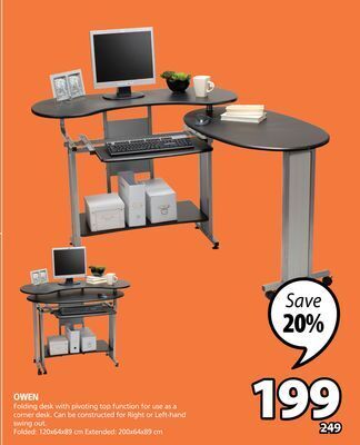 JYSK Owen folding desk offer
