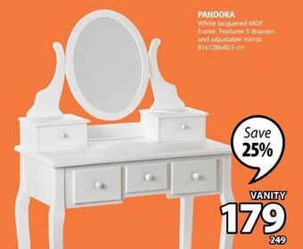 JYSK Pandora vanity offer