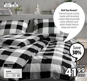 JYSK Scotti flannel duvet cover set offer