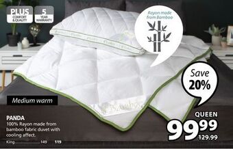 JYSK Panda duvet offer