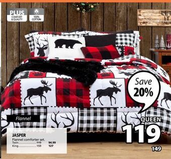 JYSK Jasper flannel comforter set offer