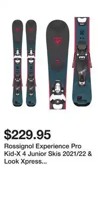 Sport Chek Rossignol experience pro kid-x 4 junior skis 2021/22 & look xpress jr bindings offer