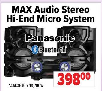 2001 Audio Video Panasonic max audio stereo hi-end micro system offer