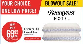 The Brick Beautyrest® hotel breeze pillow offer