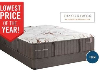 The Brick Stearns & foster founders collection ashton gate queen mattress set offer