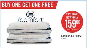 The Brick Serta™ icomfort scrunch 4.0 pillow offer