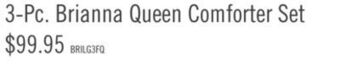 The Brick Brianna light grey 3-piece full/queen comforter set offer