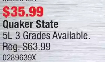PartSource Quaker state offer