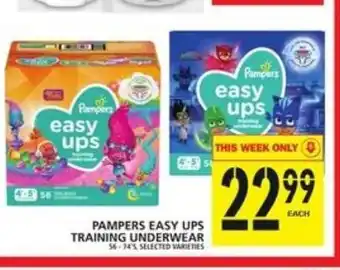 Food Basics Pampers easy ups training underwear offer
