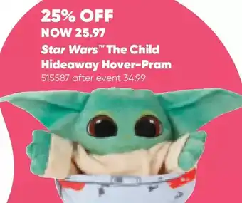 Toys R us Star wars the child hideaway hover-pram offer