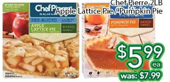 Ample Food Market Chef pierre apple lattice pie / pumpkin pie offer