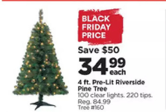 Michaels 4 ft. pre-lit riverside pine tree offer