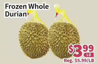 Blue Sky Supermarket Frozen whole durian offer
