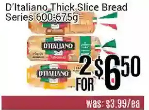 Nations Fresh Foods D'italiano thick slice bread series offer