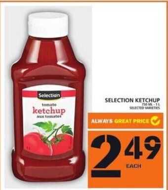 Food Basics Selection ketchup offer