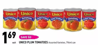 Coppa's Fresh Market Unico plum tomatoes offer