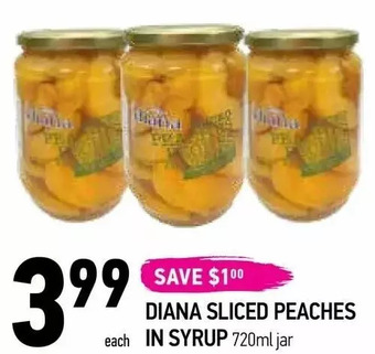 Coppa's Fresh Market Diana sliced peaches in syrup offer