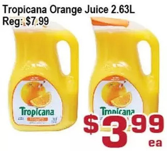 Top Food Supermarket Tropicana orange juice offer