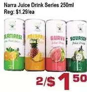 Top Food Supermarket Narra juice drink series offer