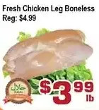 Top Food Supermarket Fresh chicken leg boneless offer