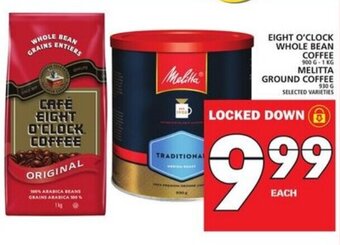 Food Basics Eight o'clock whole bean coffee offer
