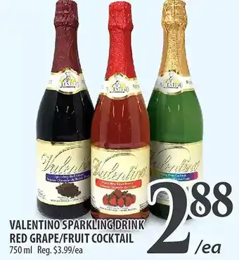 Valentino sparkling drink red grape/fruit cocktail