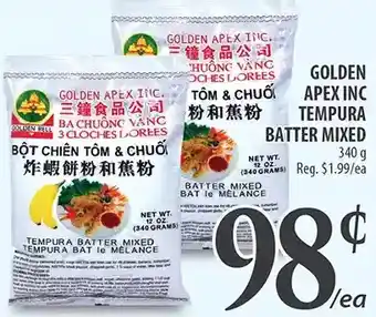 Golden apex inc tempura batter mixed