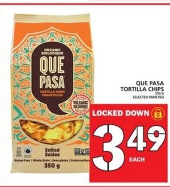 Food Basics Que pasa tortilla chips offer