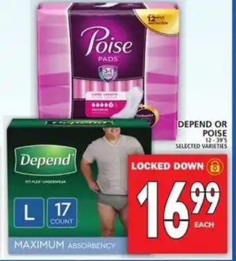 Food Basics Depend or poise offer