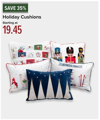 Linen Chest Holiday cushions offer
