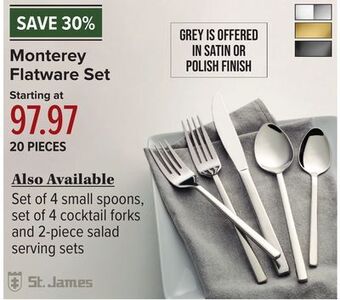 Linen Chest Monterey flatware set offer