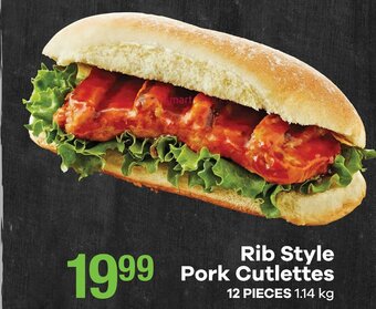 M & M Food Market Rib style pork cutlettes offer