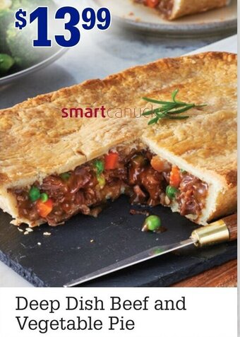 M & M Food Market Deep dish beef and vegetable pie offer