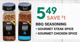 M & M Food Market BBQ seasoning offer