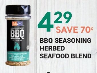 M & M Food Market BBQ seasoning herbed seafood blend offer