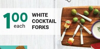 M & M Food Market White cocktail forks offer