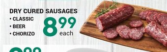M & M Food Market Dry cured sausages offer